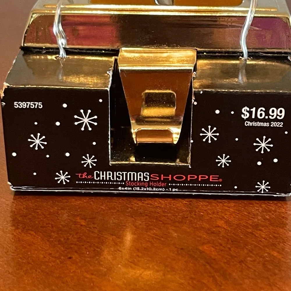 Gingerbread Man Stocking Holder The Christmas Shoppe Gold Metal Holiday‎ Decor
